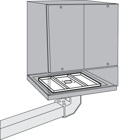 Nvent Hoffman Support Bracket, fits 600 wide, Aluminum PTS66