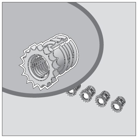 Nvent Hoffman Brass Inserts, Fits Qline E, Brass QEBI