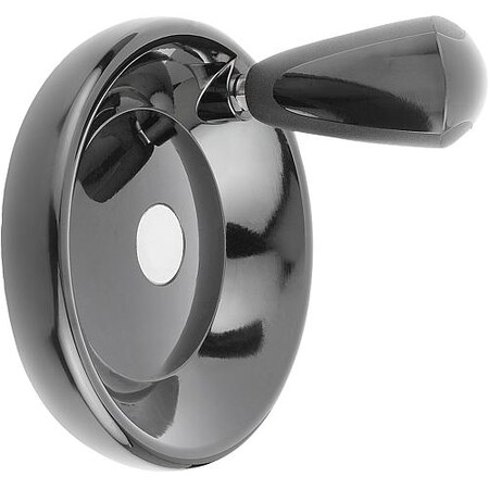 Kipp Disc Handwheel, Thermoset, Hub Steel, Diameter D1= 160 mm, Form D Pilot Hole D2= 10 mm, Revol. Grip K0164.0160X10