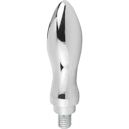 Kipp Machine Handle Revolving, DIN 98, Form: E Aluminum, Comp: Steel, L1=117 mm, D= M16 K0169.1636117