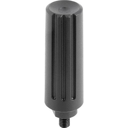 KIPP Cylinder Grip Revolving Size:2, Form: A D= M05X7, 5, L1=49, 1, Thermoplastic, Comp: Steel K1468.205