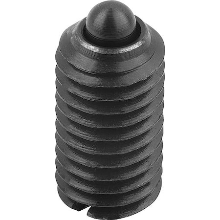 Kipp Spring Plunger Standard Spring Force D=M04, L=9, Steel, Comp: Pin Steel K0313.04