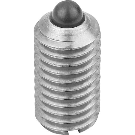 KIPP Spring Plunger Standard Spring Force D=M05 L=12, Stainless Steel, Comp: Pin Stainless Steel K0314.05