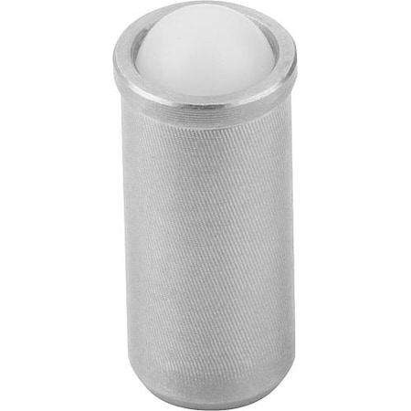 Kipp Spring Plunger, Push Fit, D=5 L=12, Stainless Steel, Long Version, Ball: POM Plastic K0333.405