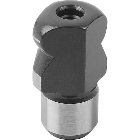 Kipp Locating Pin With Ball-End, Flattened, C=12, Form: D Tool Steel K0351.122