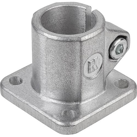 Kipp Tube Clamp With Foot M=60 G=60 L=50 Aluminum, For Round Tubes, Comp: Steel, A=1" K0477.5CS