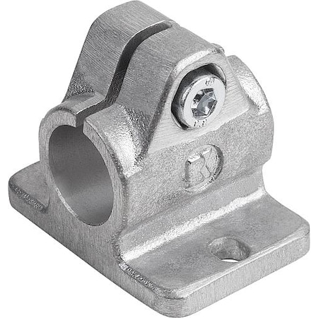 Kipp Tube Clamp With Flange M=78 G=55 L=63 Aluminum, Comp: Steel, A=1" K0479.5CS