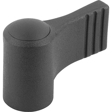 Kipp Wing Grip, One-Sided, Size: 1 D=M06, A=27, 5, H=24, Form: K, Body Black, Cap Black, Stainless Steel K0608.0106