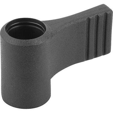 Kipp Wing Grip, One-Sided, Size: 9 D=M04, A=22, H=16, 1, Form: D, Body Black, No Cap, Stainless Steel K0608.10904