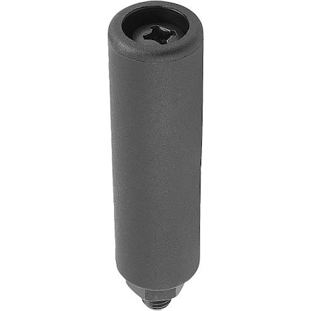 Kipp Cylinder Grip Fold-Down D=M10, Form: B Thermoplastic, Comp: Steel K0775.10260890