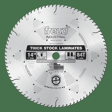 Freud Thick-Stock Laminate Blade, 14" x 84T LU92M014