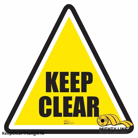 Mighty Line Keep Clear Triangle Floor Sign, Floor Ma, KEEPCLEARTRIANGLE16 KEEPCLEARTRIANGLE16