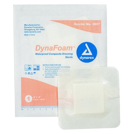 Dynarex DynaFoam Waterproof Bordered Foam, PK120 3037