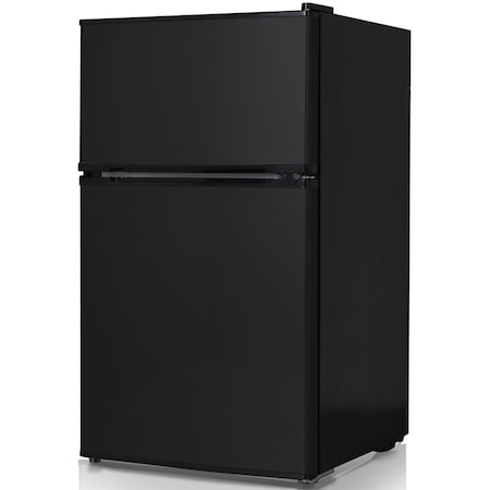 Keystone Compact 2-Door Refrigerator/Freezer, 3.1 Cu. Ft., Black KSTRC312CB