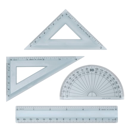 Westcott Math Sets, 6" /15 cm Ruler Combo Set KT-1