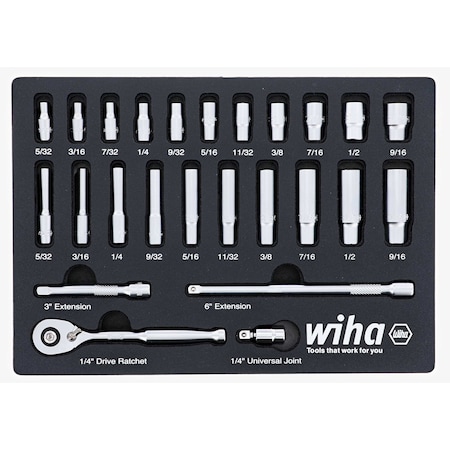 Wiha Professional Standard Deep Socket Tray, 33396 33396