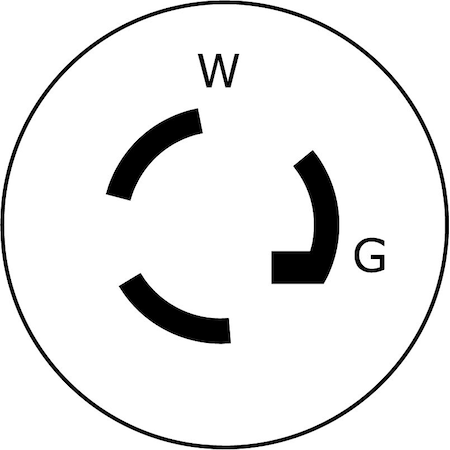 Ericson Locking Plug, L5-15P, 15 A, 125V AC, Single Phase, 2 Pole, Black 1520-PW6P-BLK