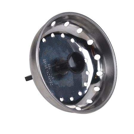 Dearborn Brass Replaceable Strainer Locking Cup Sink Basket Strainer, 3-1/2" to 4" Pipe Dia., Stainless Steel 4204-00-3