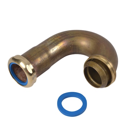 Dearborn Brass J-Bend Sink J-Bend, 1-1/2" Pipe Dia., Brass 655BN-3
