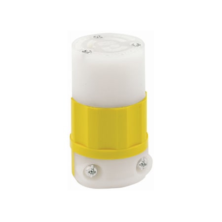 Leviton 15A Locking Connector 2P 3W 277VAC L7-15R YL/WT 4779-CY