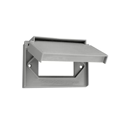 Leviton Wallplates 1 Gang Wr Dec Self-Closing Lid Gry 4996-GY