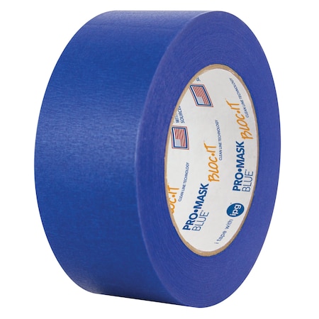 Intertape Uv Resistant Specialty Paper Masking Tap, 0.71" W x 54.8" L, Blue, Synthetic Rubber Adhesive PT14