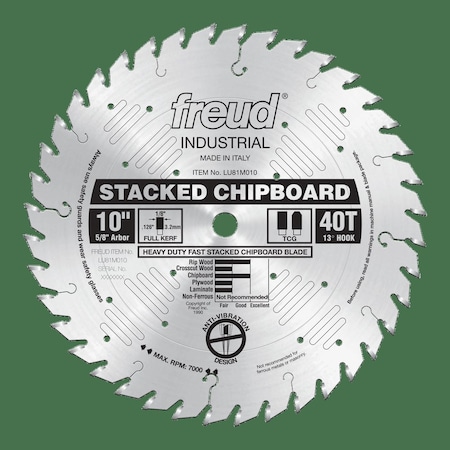 Freud Heavy Duty Stacked Chipboard Blade, 10 LU81M010