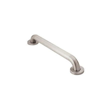 Moen Peened Concealed Screw 16" Grab Bar Peened Stai, 16" L, Stainless Steel, Peened Stainless Steel LR8716P
