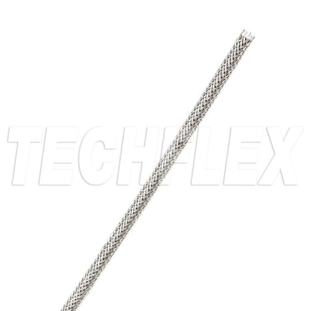 Techflex Braided Cable Sleeve, 1 in Inside Dia., 100 ft, Copper, Silver MBN0.06SV