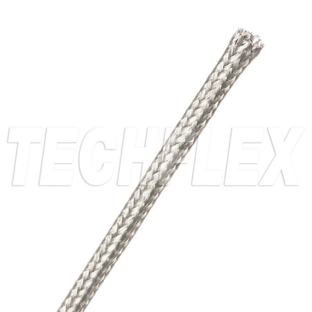 Techflex Braided Cable Sleeve, 5/32 in Inside Dia., 100 ft, Copper, Silver MBN0.16SV