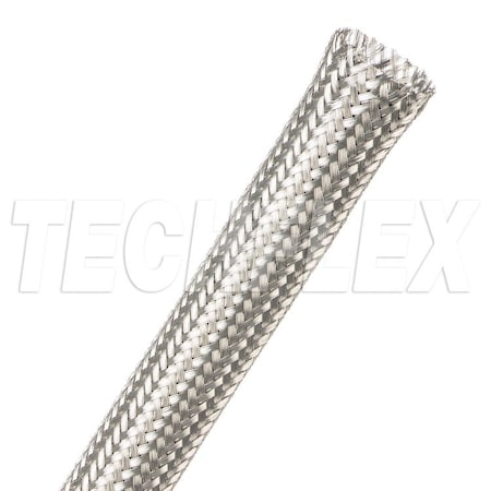 Techflex Braided Cable Sleeve, 5/8 in Inside Dia., 50 ft, Copper, Silver MBN0.63SV