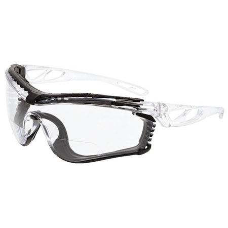 Mcr Safety Checklite(R) CL5 Bifocal Safety Glasses, Gray Wraparound Frame, 2.0 Diopter, Gray Lens, Universal CL5H20GPF