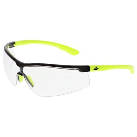 Mcr Safety Klondike (KD7), Safety Glasses, Anti-Fog & Anti-Scratch, Clear Lens, Black Frame, Half Frame KD720PF420