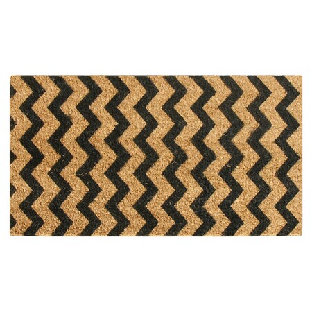 Rubber-Cal "Modern Lattice" - Contemporary Coir Mats - 18" x 30" 10-102-031