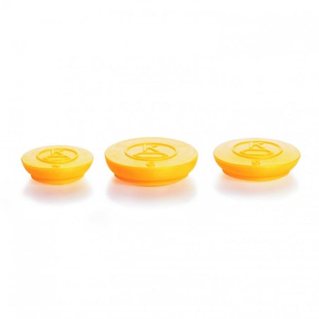 Kimble Chase Snap Cap, Yellow, Round, PK6 28150R-2