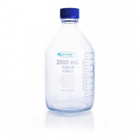 Kimble Chase Media Bottle, 1000mL, 225mm H, PK4 KC14395-1000
