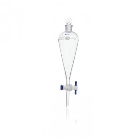 Zoro Select Funnel, 250mL, Clear, 60mm Overall L, PK4 KC29048T-250