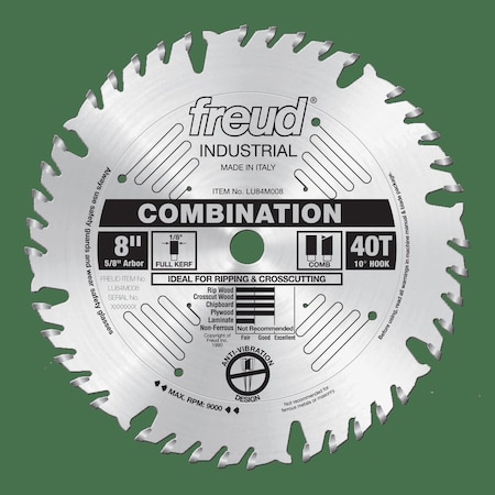 Freud CircularSawBlade, Carbide, Dia:8" LU84M008
