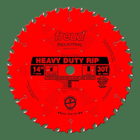 Freud Heavy-Duty Rip Blade, 14" x 30T LM72R014