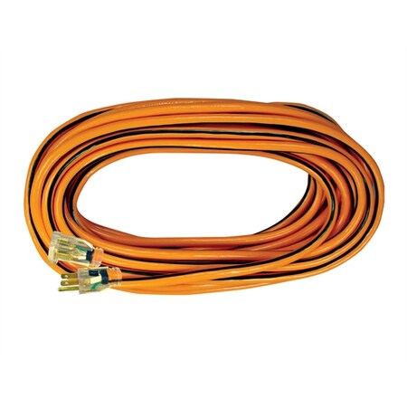 K Tool International Heavy Duty Outdoor Extension Cord, Black/Orange, 25' KTI73345