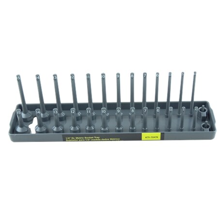 K Tool International Metric Socket Holder, Gray, 1/4" Drive KTI72476