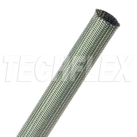 Techflex Braided Cable Sleeve, 5/8 in Inside Dia., 7/8 in Max Bundle Dia., 25 ft, Green NXN0.63GN