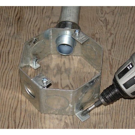 Southwire Concrete Electrical Box, Octagon, Zinc Plated Steel OCR-200