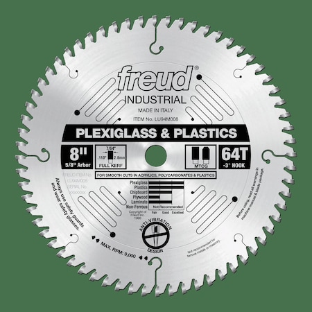 Freud Plastic Blade, 8" x 64T LU94M008