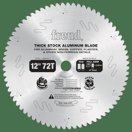 Freud Thick Stock Aluminum Metal Blade, 12 LU89M012