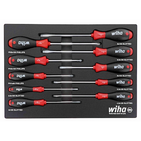 Wiha SoftFinish Cushion Grip Screwdriver Tray 30280