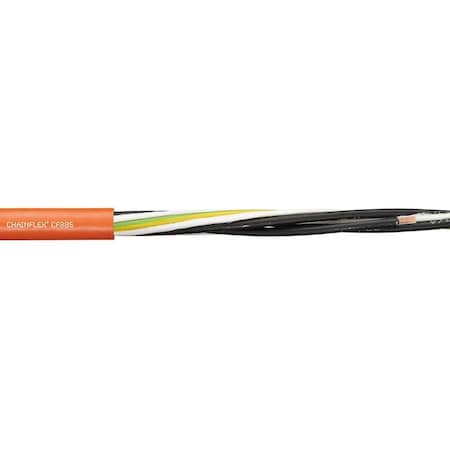 CHAINFLEX Power Cable, PVC, 0.67 in dia, Lt Orng CF885-100-04
