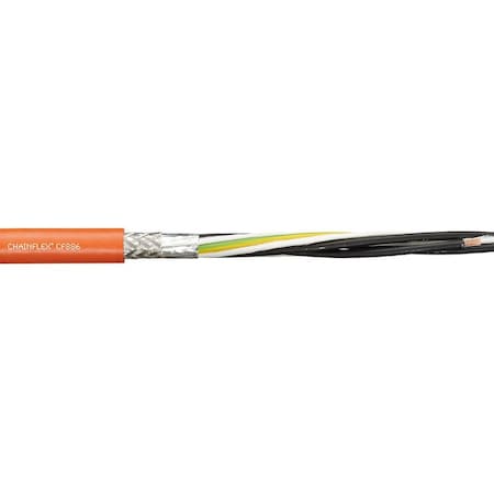Chainflex Motor Cable, 14 AWG, Orange, PVC, 1000 V CF886-25-04