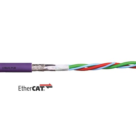 Chainflex BusCable, Ethernet/CAT5, 24AWG, Red, 50V CFBUS-PUR-040