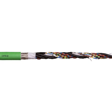Chainflex Measuring System Cable, Green, PUR, 50 V, Order by the Foot CF111-009-D